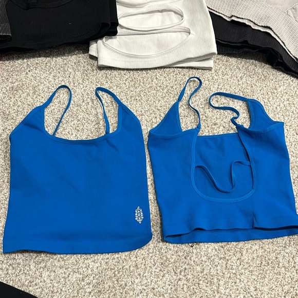 NWOT Tighten up Low strap tank by fp movement in Blue Print xs/s - Picture 3 of 3